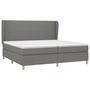 Voir la diapositive 3 : VIDAXL Sommier a lattes de lit avec matelas Gris fonce 200x200cm Tissu