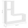 Voir la diapositive 6 : VIDAXL Etageres murales 2 pcs blanc 50x15x50 cm bois d'ingenierie