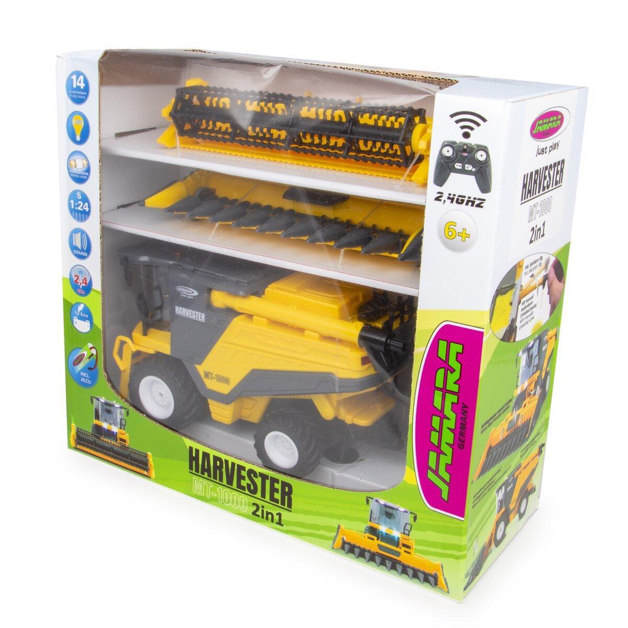Voir la diapositive 3 : Jamara Voiture télécommandée Moissonneuse-batteuse MT-1000 1:24S 2,4GHz