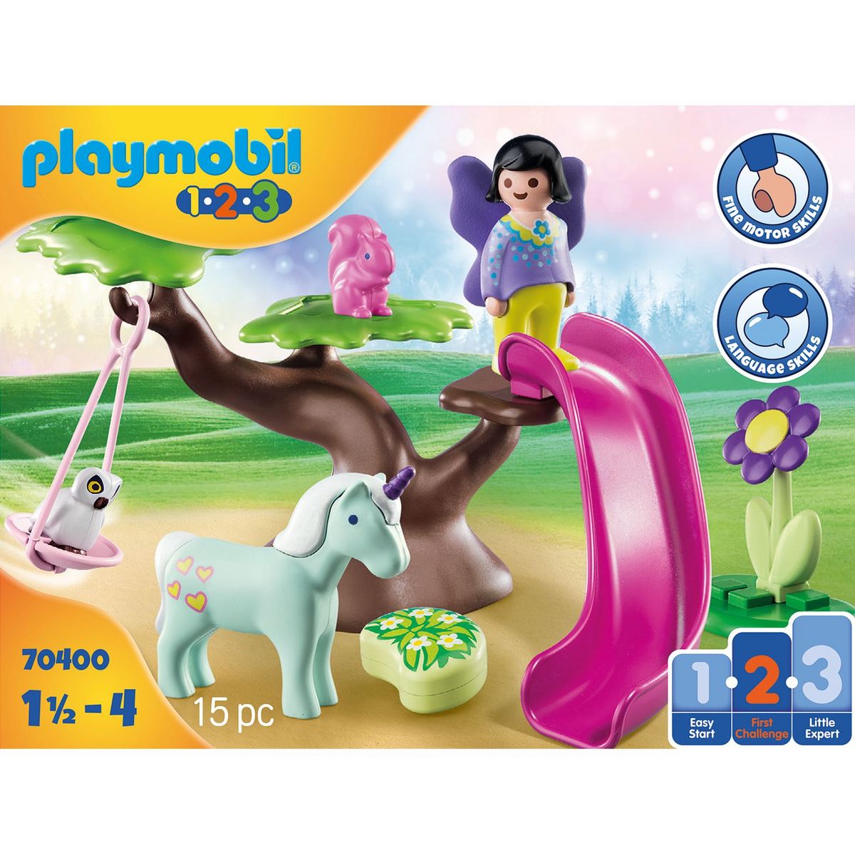 PLAYMOBIL 70400 1.2.3 - Aire de jeux enchantée 