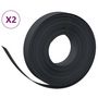 Voir la diapositive 2 : VIDAXL Bordures de jardin 2 pcs noir 10 m 10 cm polyethylene