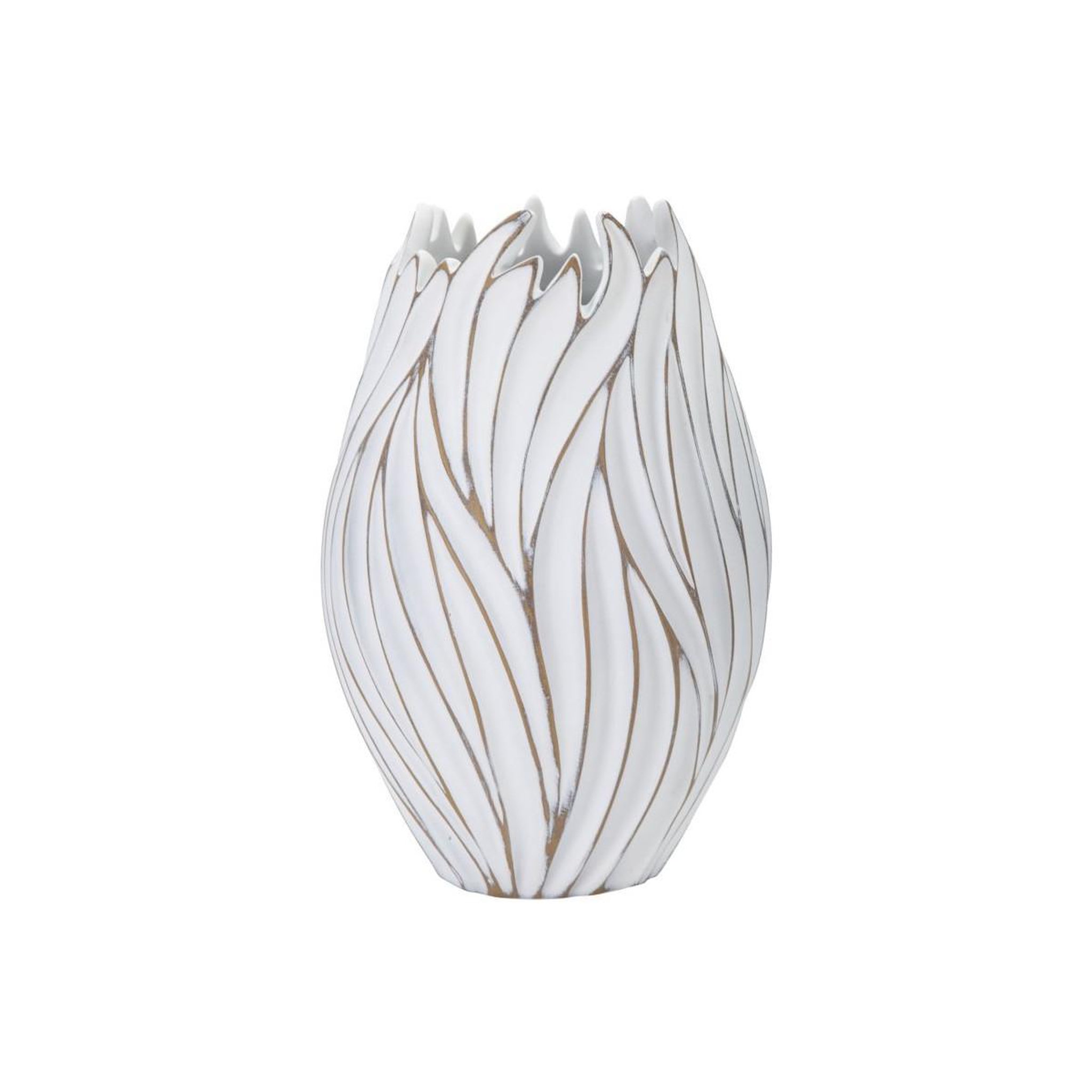 Paris Prix Vase design en relief  honduras  41cm blanc