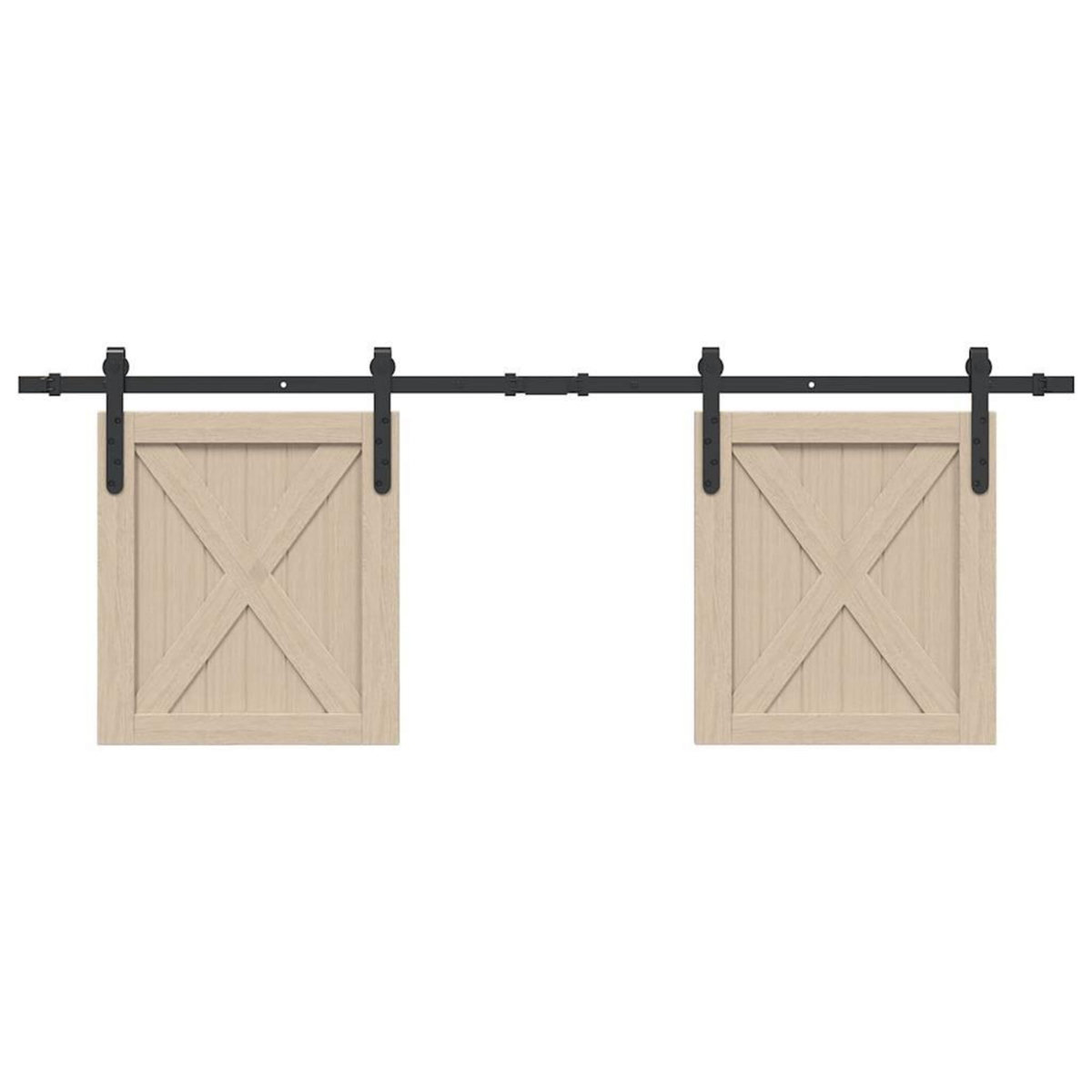VIDAXL Kit de porte d'armoire coulissante 152 cm acier au carbone