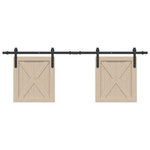 VIDAXL Kit de porte d'armoire coulissante 152 cm acier au carbone