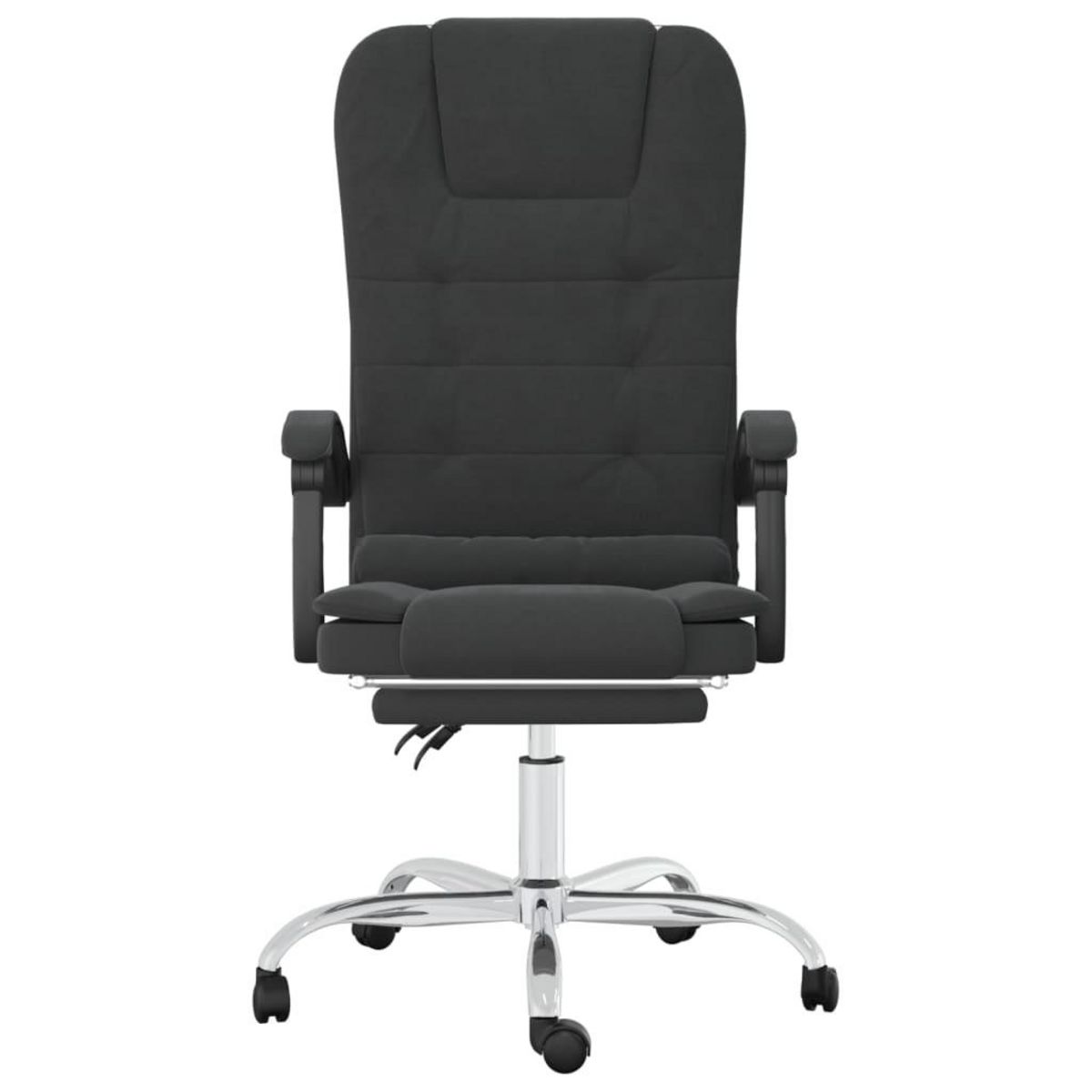 VIDAXL Fauteuil de massage inclinable de bureau Noir Similicuir