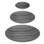 SECRET DE GOURMET Service de Table 18 Pièces  Bohemia Zèbre  27cm Noir