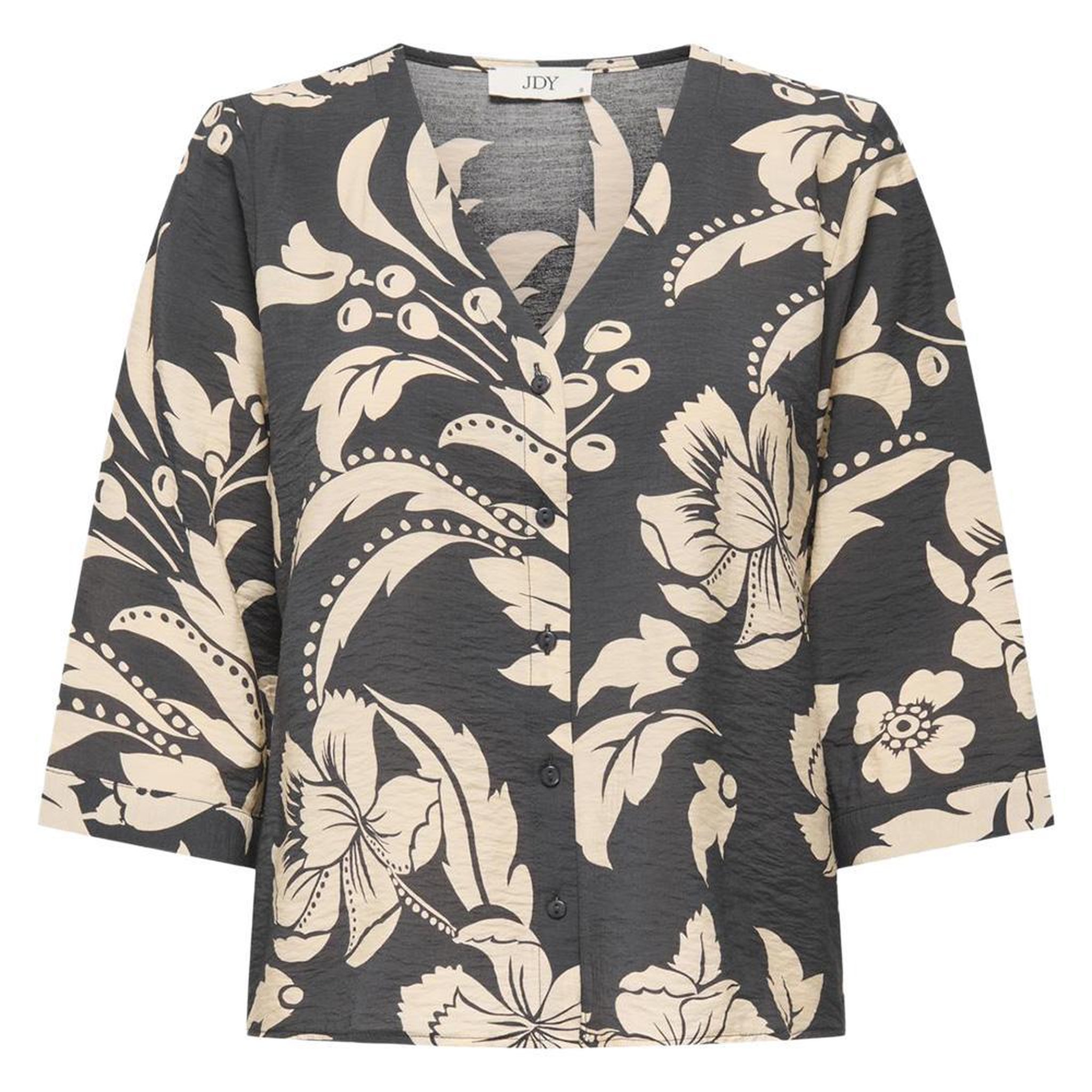 JACQUELINE DE YONG Blouse Beige/Gris Foncé Femme JDY Troya. Coloris disponibles : Gris