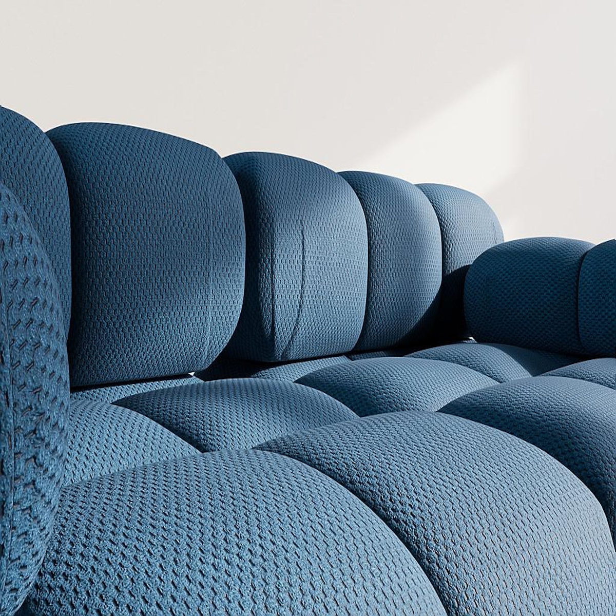 LISA DESIGN Ruby - canapé droit modulable 2 places en velours texturé