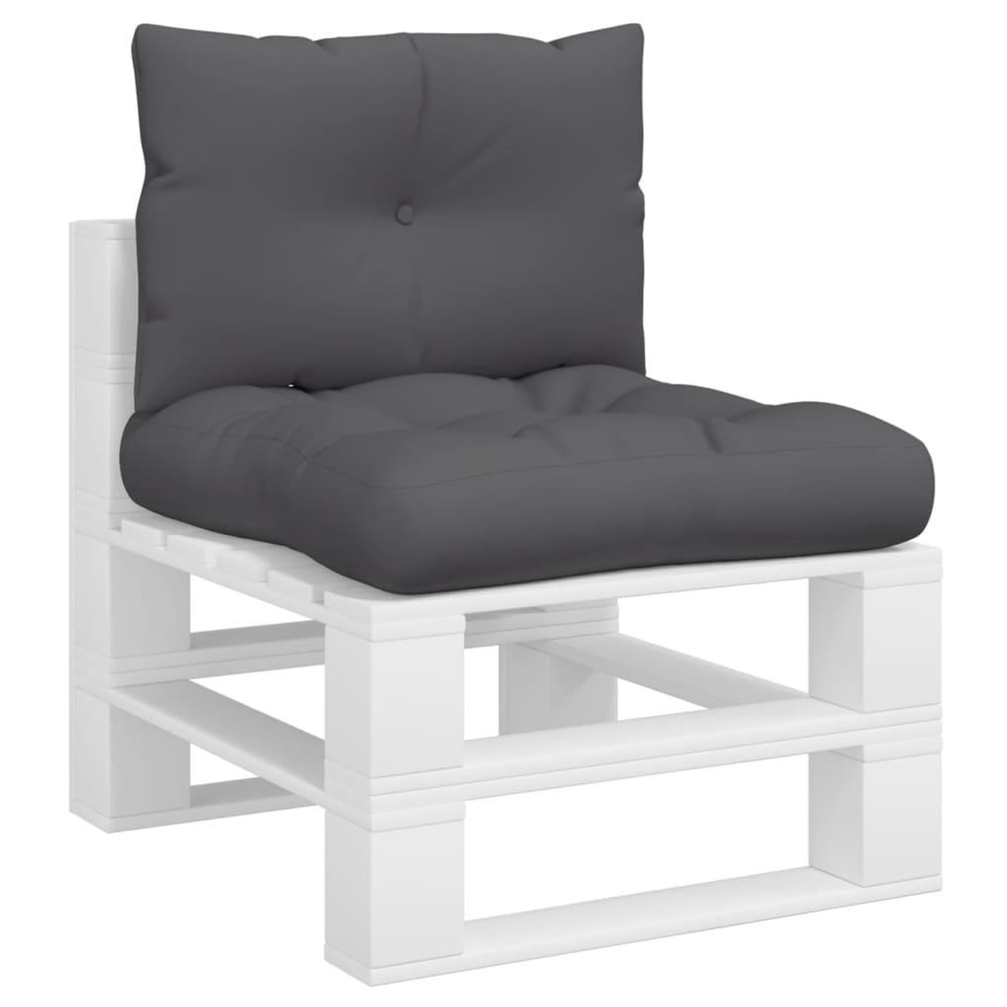 Voir la diapositive 3 : VIDAXL Coussins de palette lot de 2 anthracite tissu