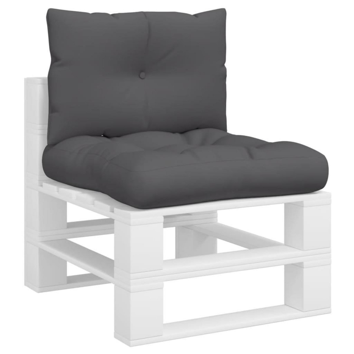 VIDAXL Coussins de palette lot de 2 anthracite tissu