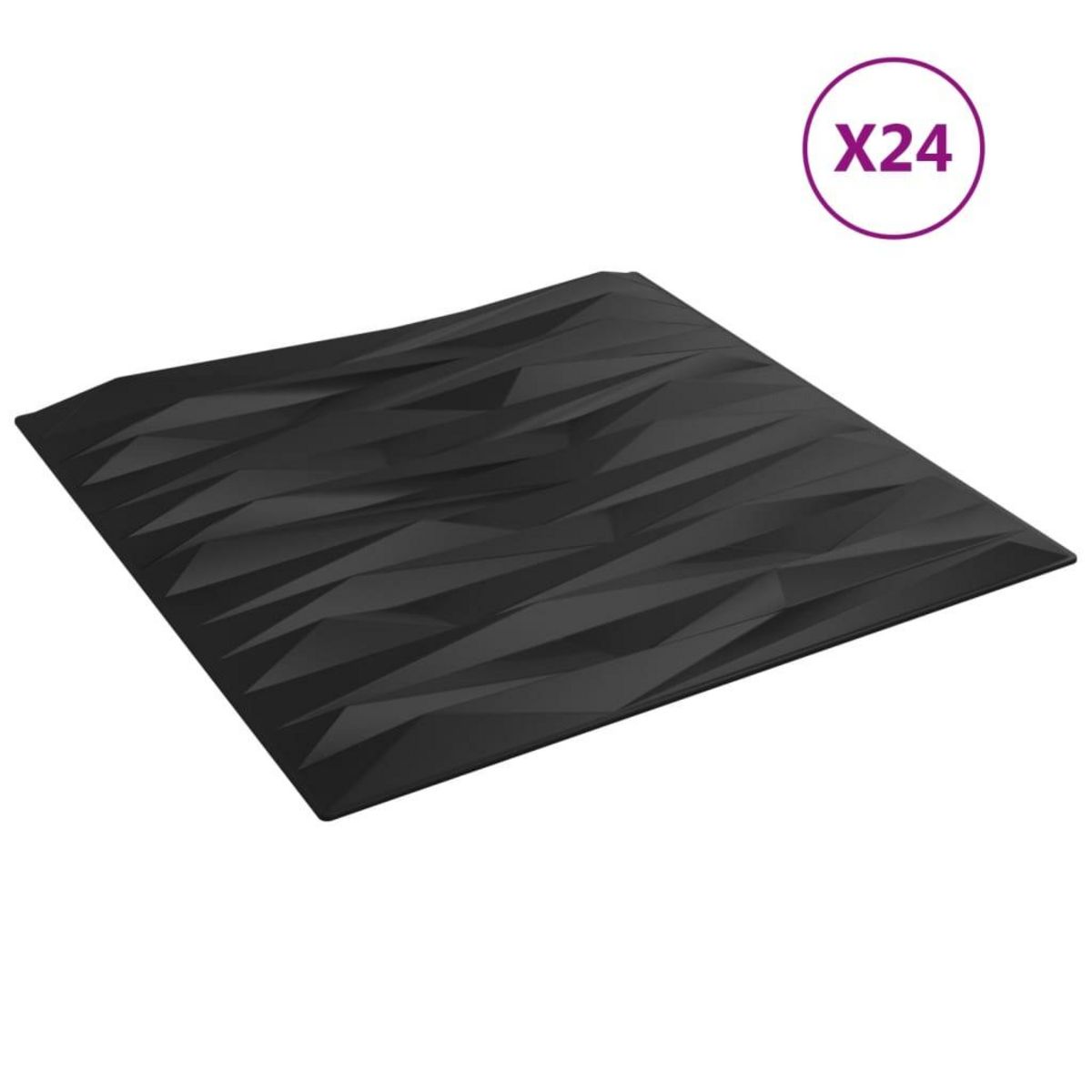 VIDAXL Panneaux muraux 24 pcs noir 50x50 cm XPS 6 m^2 pierre