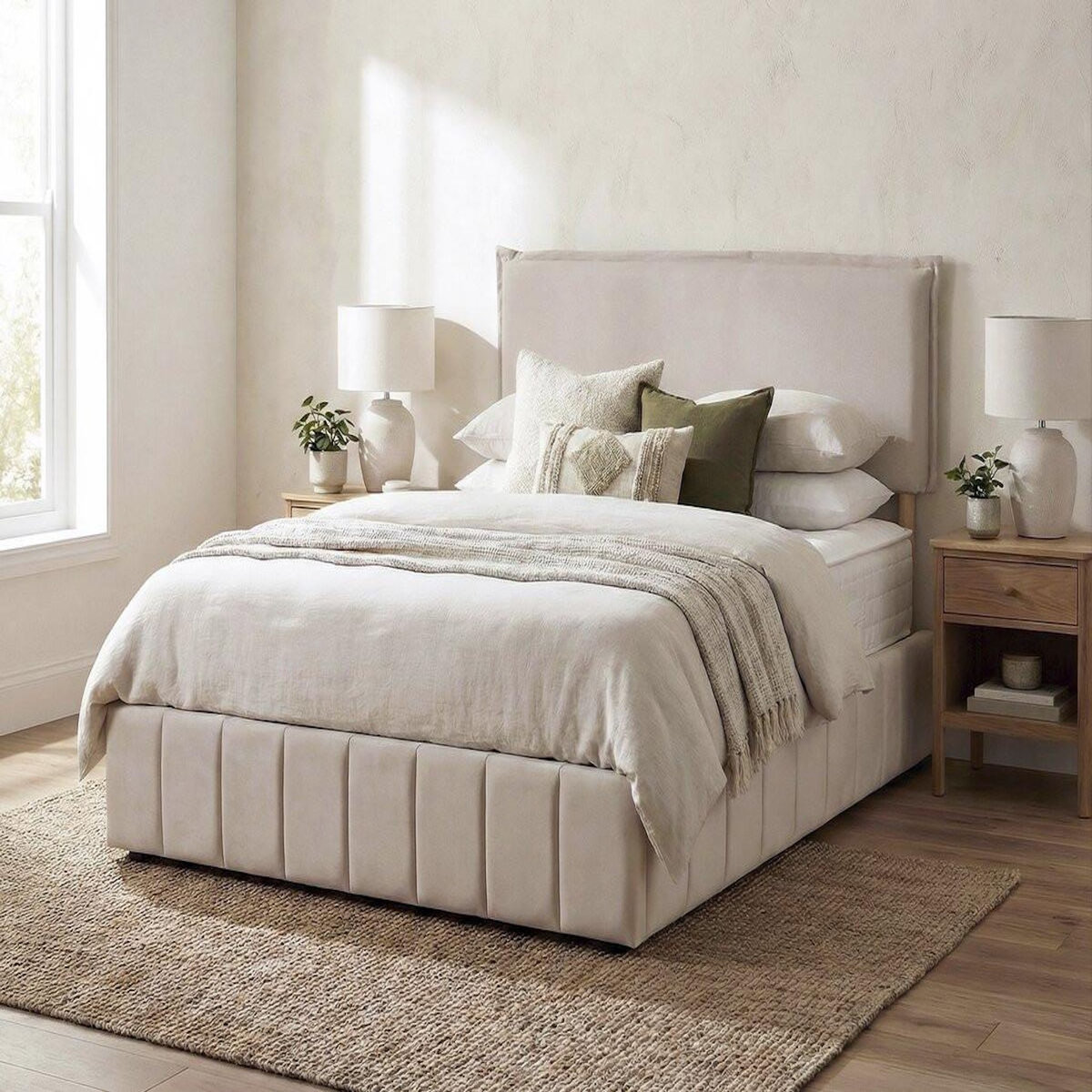 Habitat et Jardin Tête de lit  Jessica  en lin - 160 cm - Beige