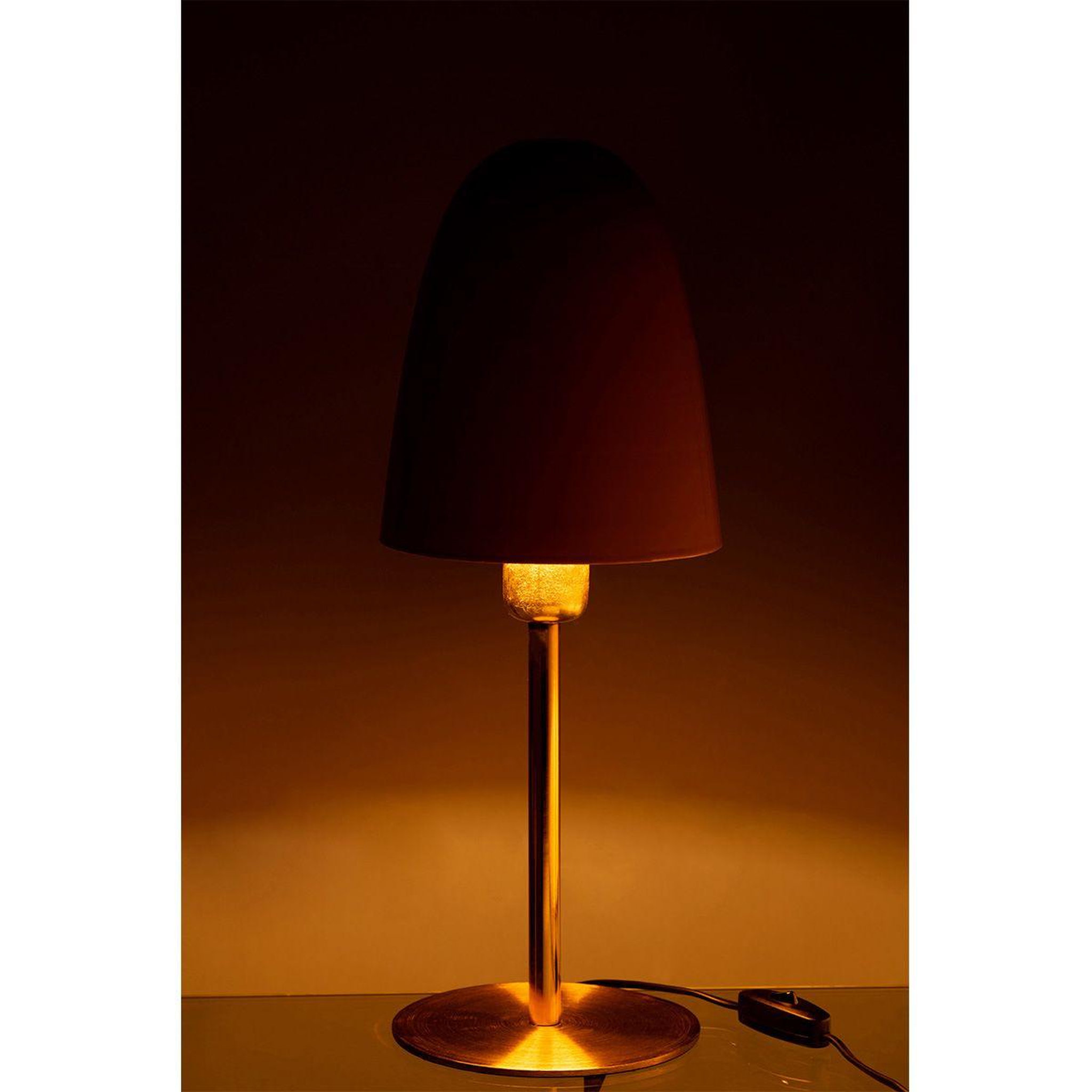 Voir la diapositive 3 : J-LINE Lampe à poser en métal  denny  46cm ocre