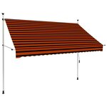 VIDAXL Auvent manuel retractable 250 cm Orange et marron