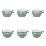 SECRET DE GOURMET Lot de 6 Tasses en Faïence  Coloroma  62cl Menthe