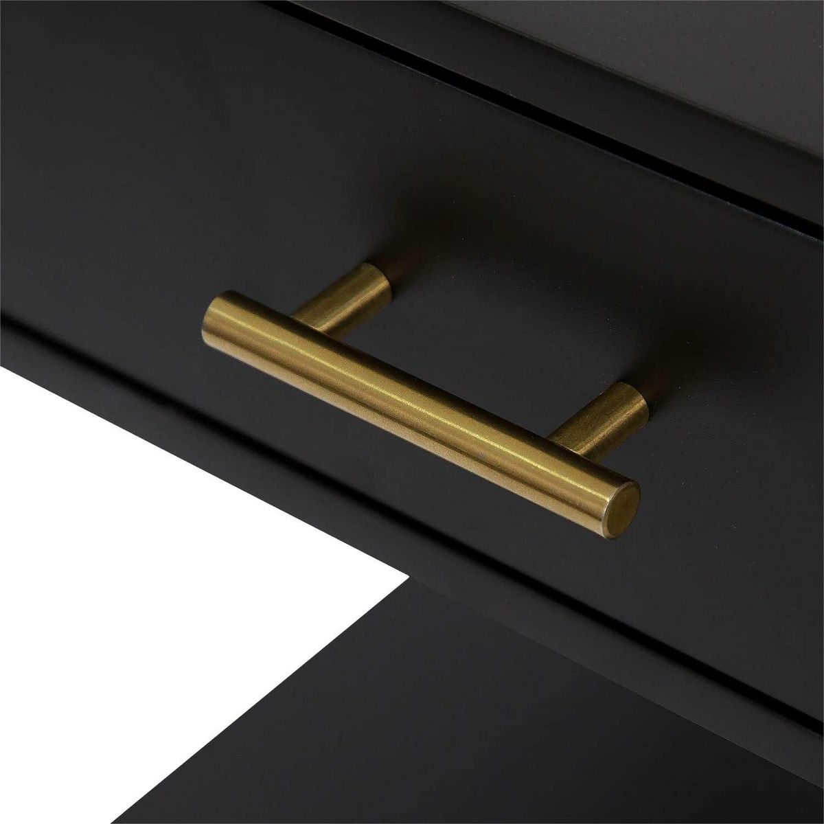 ATMOSPHERA Bureau 2 tiroirs en bois TEDY - Noir