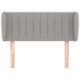Voir la diapositive 3 : VIDAXL Tete de lit avec oreilles Gris clair 83x23x78/88 cm Tissu