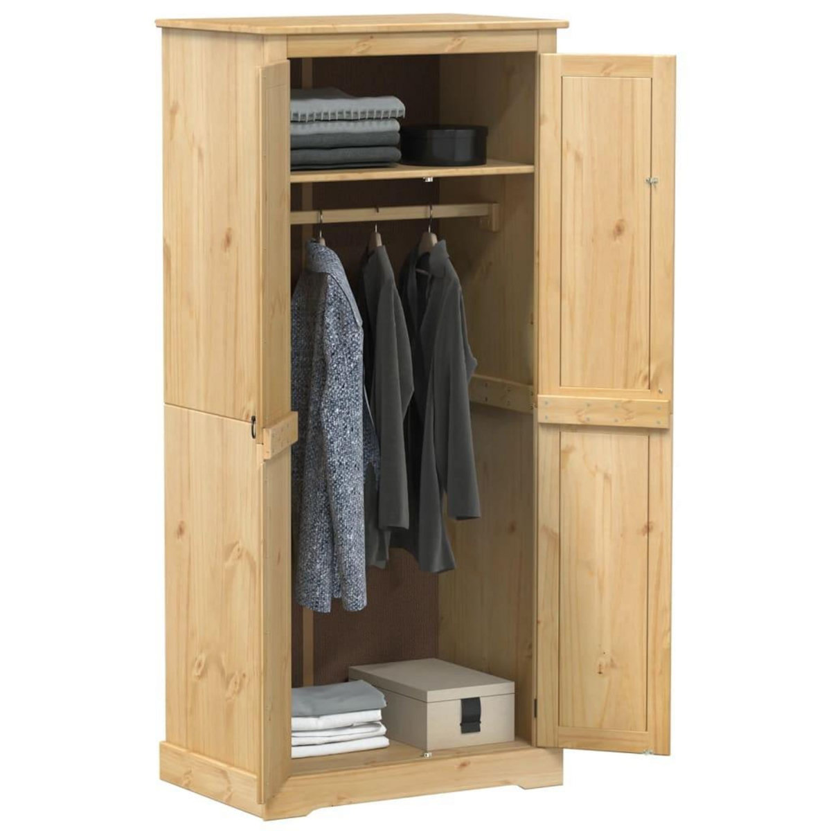 VIDAXL Garde-robe  76x50x170 cm bois de pin massif