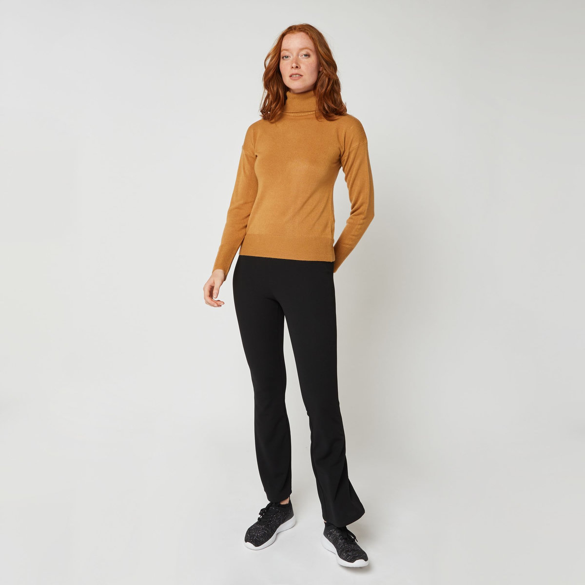 INEXTENSO Pantalon en maille noir femme