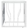 Voir la diapositive 4 : VIDAXL Table basse argente 50x50x50 cm acier inoxydable et verre