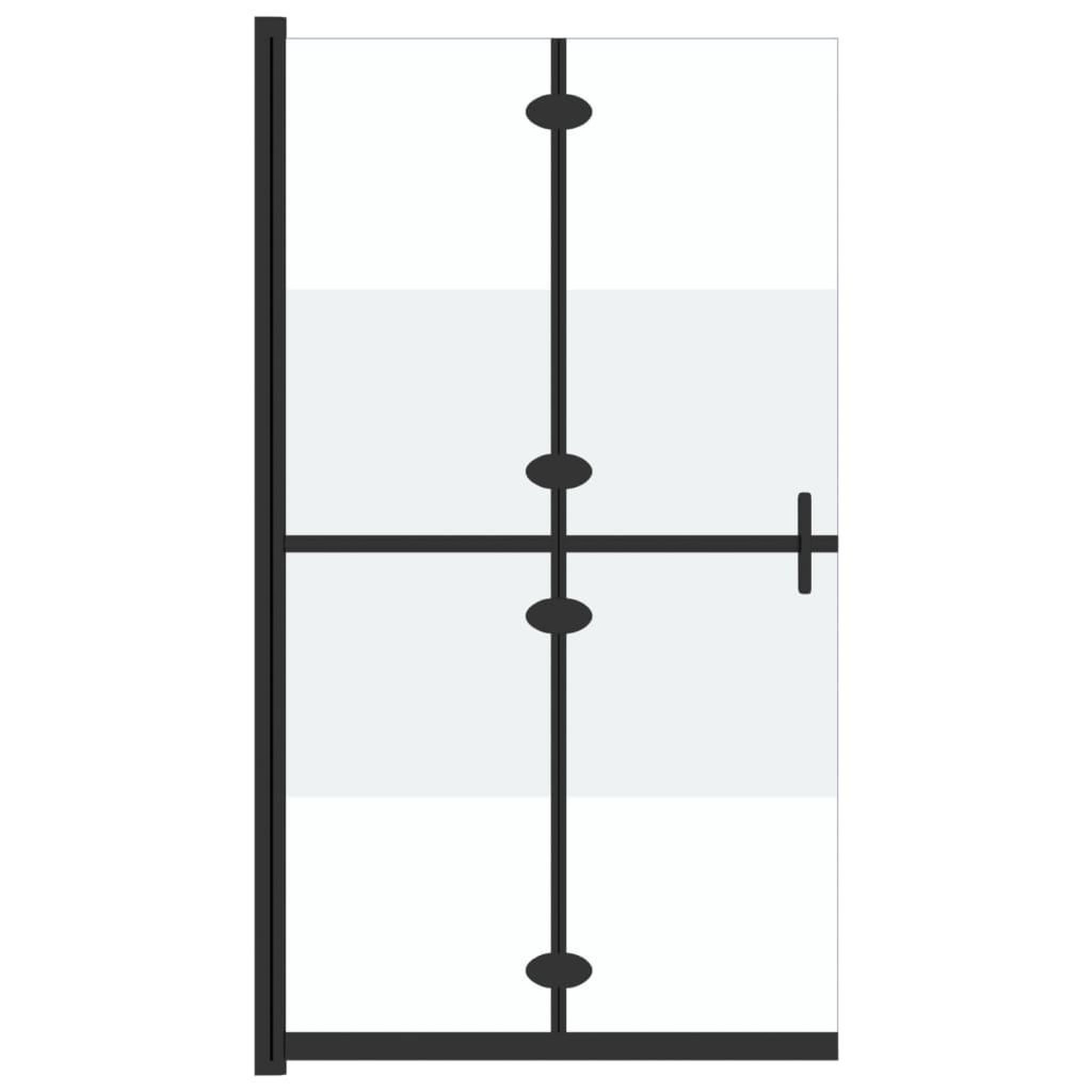Voir la diapositive 2 : VIDAXL Paroi de douche pliable Verre ESG demi-depoli 90x190 cm