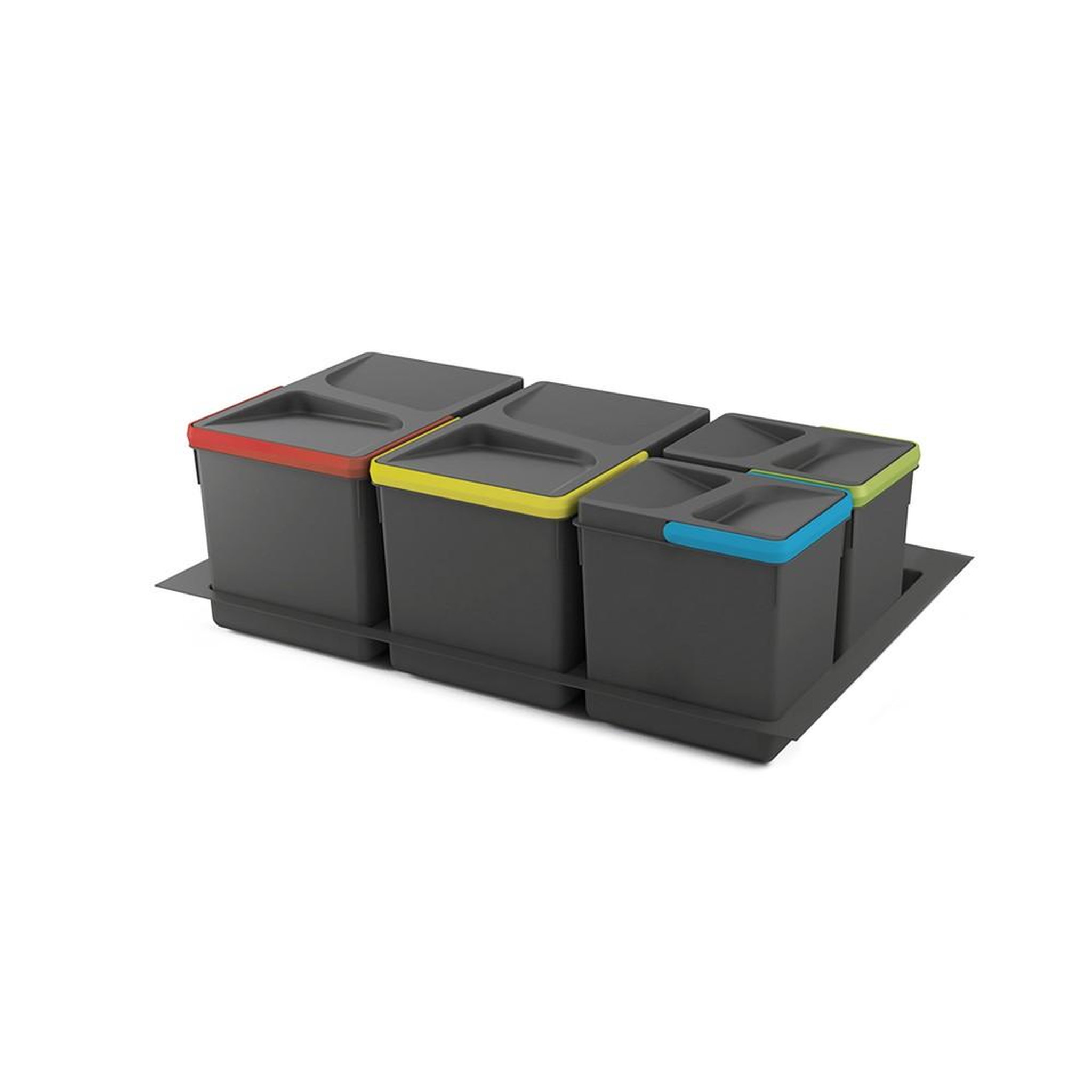 EMUCA SRL Lot de 2 rails de penderie Luxe de 1-15 m de long - supports- Aluminium et Plastique- Peint en noir texturé