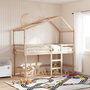 Voir la diapositive 1 : VIDAXL Lit superpose avec echelle et toit sans matelas 90x200 cm