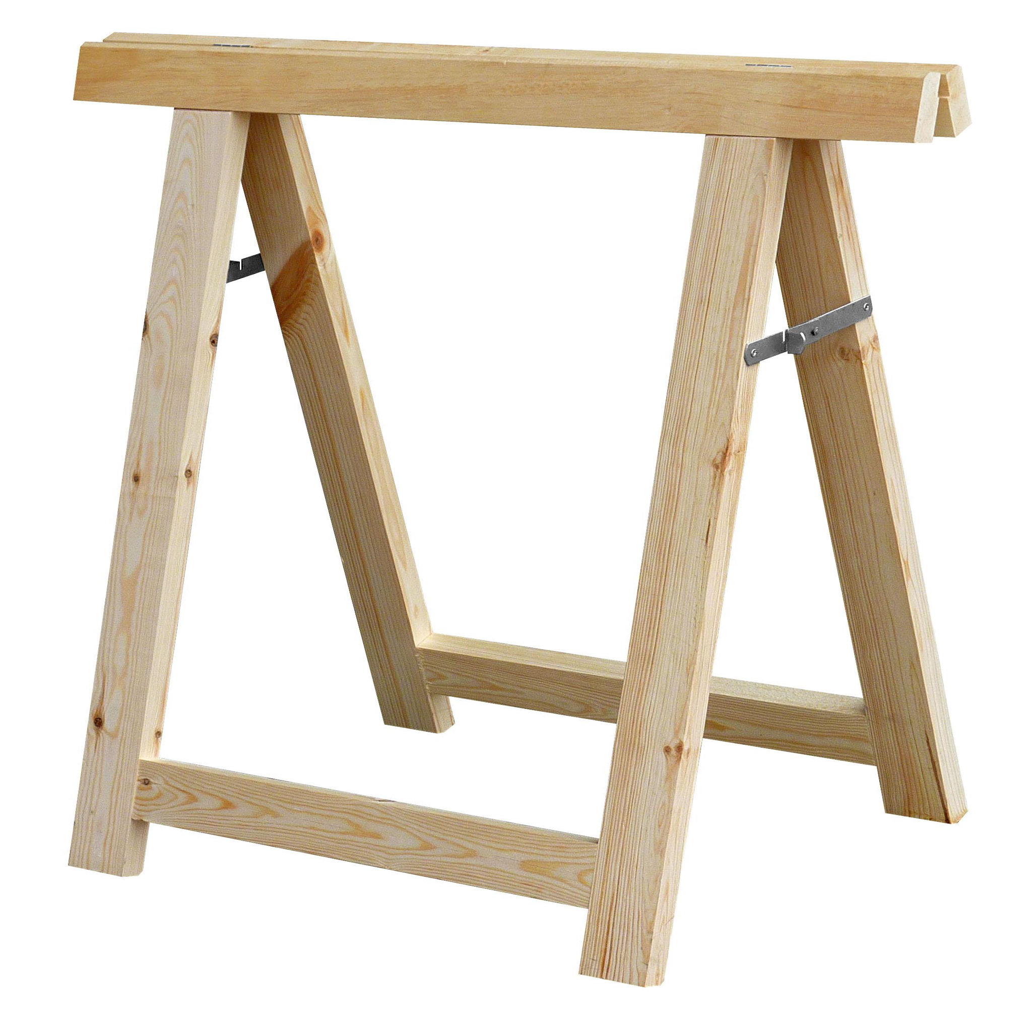 OUTIFRANCE Tréteau industriel en bois 80x80 cm