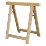 OUTIFRANCE Tréteau industriel en bois 80x80 cm