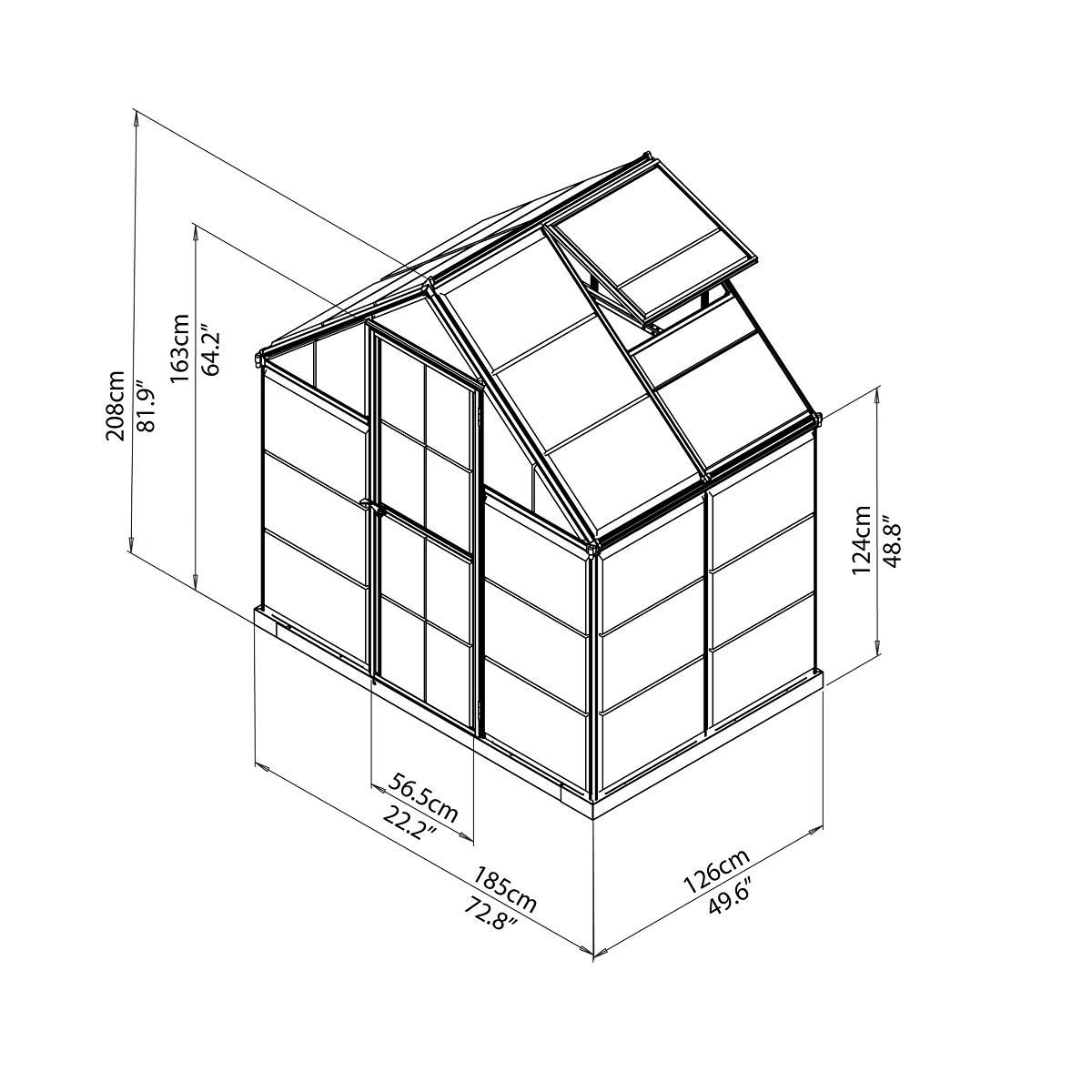 Canopia by PALRAM Serre de jardin - Polycarbonate - 2,3m² - HARMONY