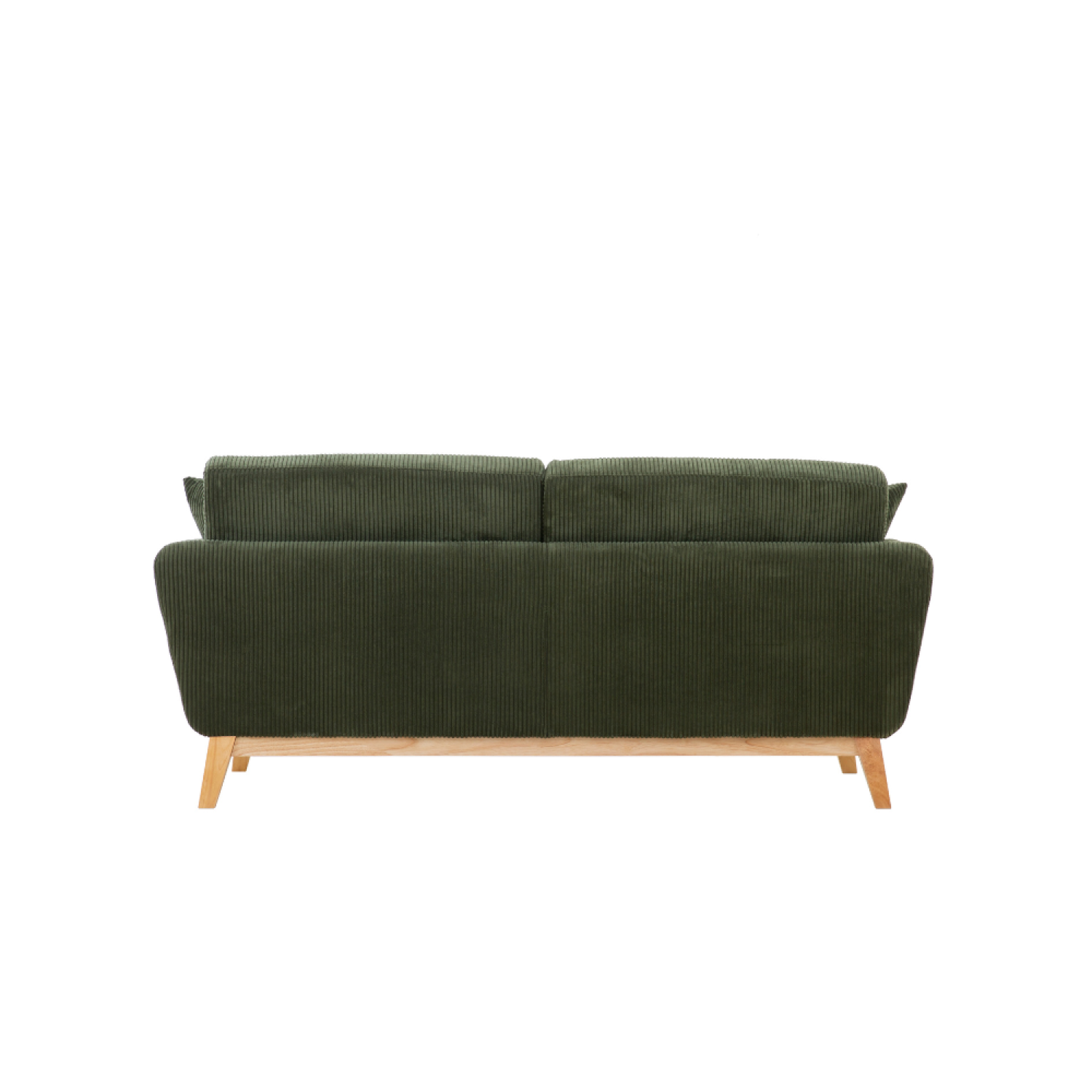 Voir la diapositive 5 : CONCEPT USINE Canapé 3 places scandinave en velours côtelé vert hoga