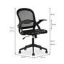 Voir la diapositive 6 : IDIMEX Chaise de bureau ergonomique EREN réglable en tissu mesh