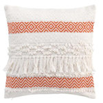 Paris Prix Coussin Déco à Franges  Zya  40x40cm Orange