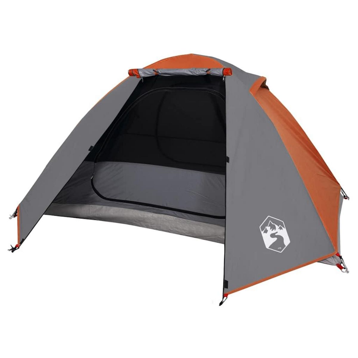 VIDAXL Tente de camping a dome 2 personnes orange impermeable