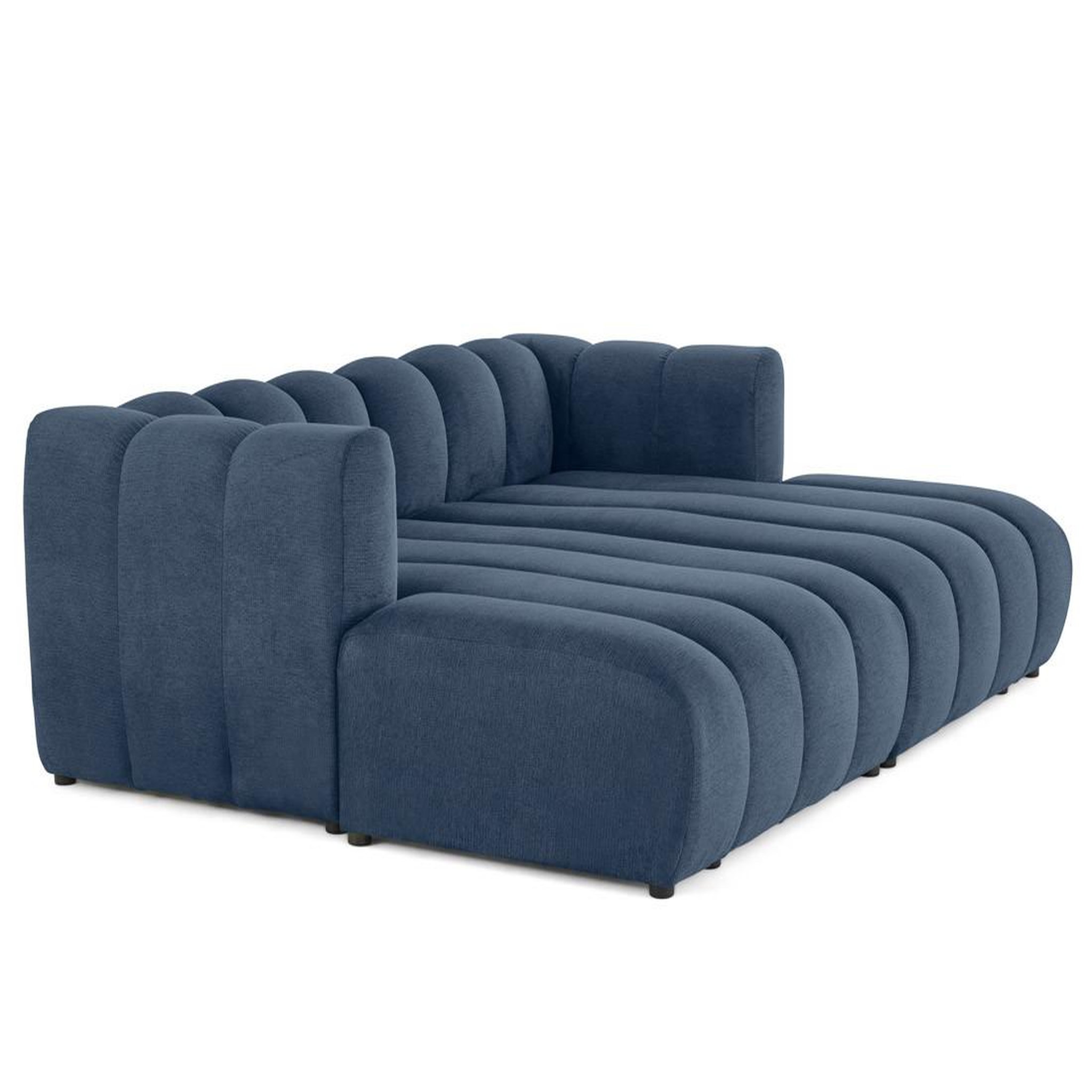 Voir la diapositive 2 : LISA DESIGN Debbie - canapé modulable droit 3 places avec double méridienne - assise profonde - en tissu texturé