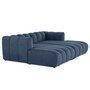 Voir la diapositive 2 : LISA DESIGN Debbie - canapé modulable droit 3 places avec double méridienne - assise profonde - en tissu texturé