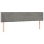 Voir la diapositive 2 : VIDAXL Tete de lit avec oreilles Gris clair 163x16x78/88 cm Velours