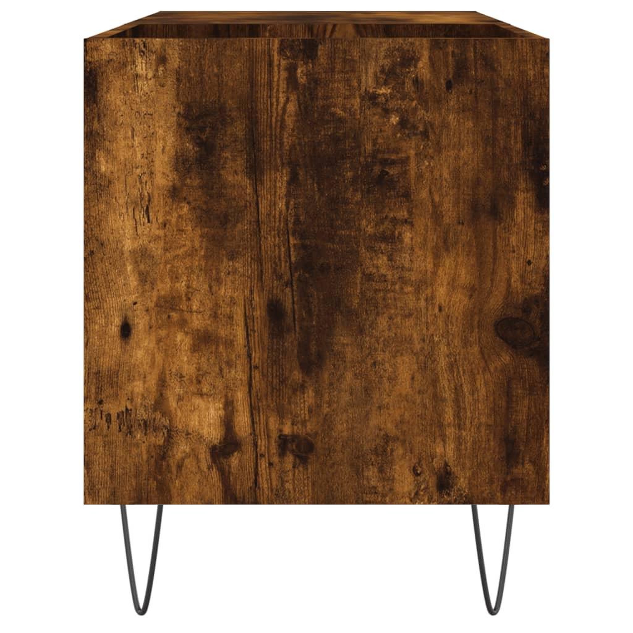 Voir la diapositive 5 : VIDAXL Armoire a disques chene fume 85x38x48 cm bois d'ingenierie