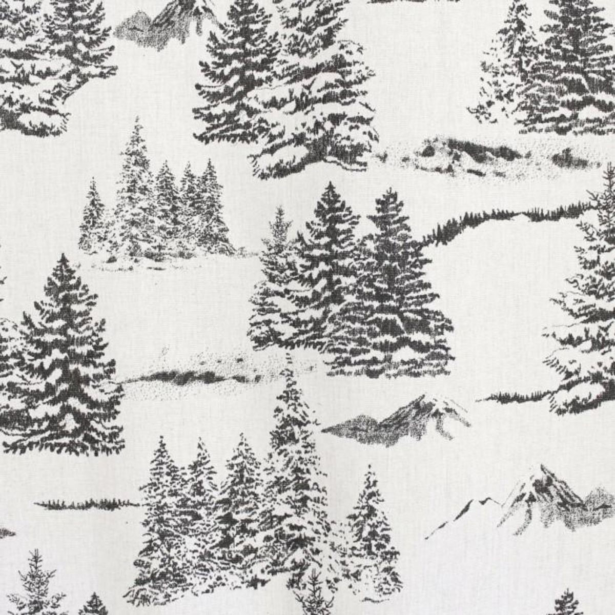 Paris Prix Rideau de Noël à Œillets  Ebène  140x240cm Écru & Anthracite