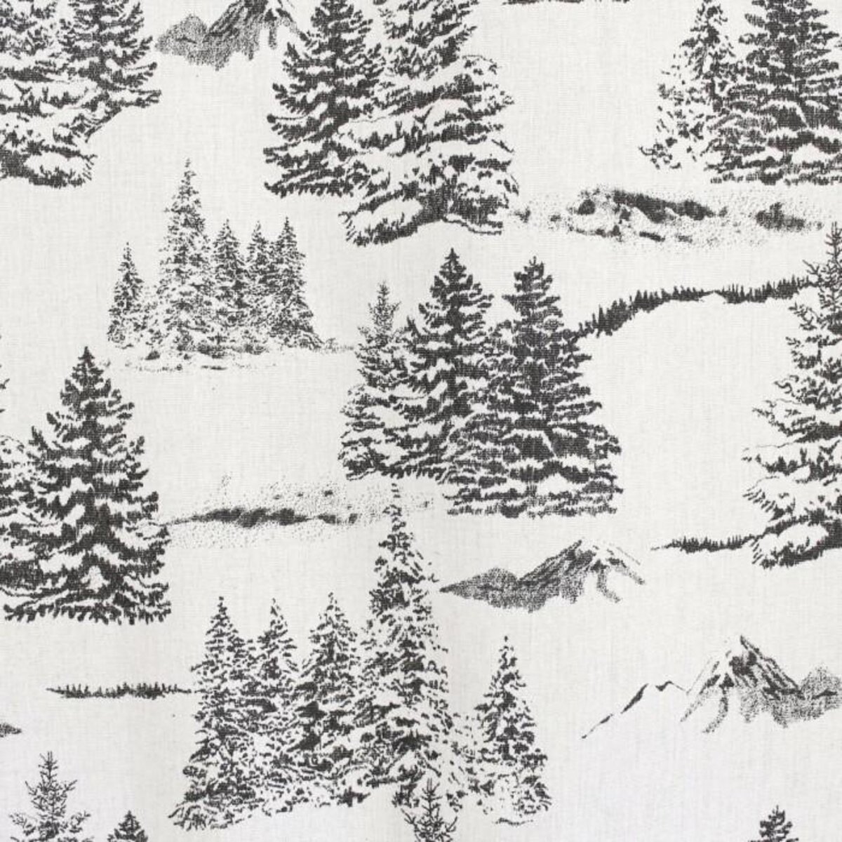 Paris Prix Rideau de Noël à Œillets  Ebène  140x240cm Écru & Anthracite