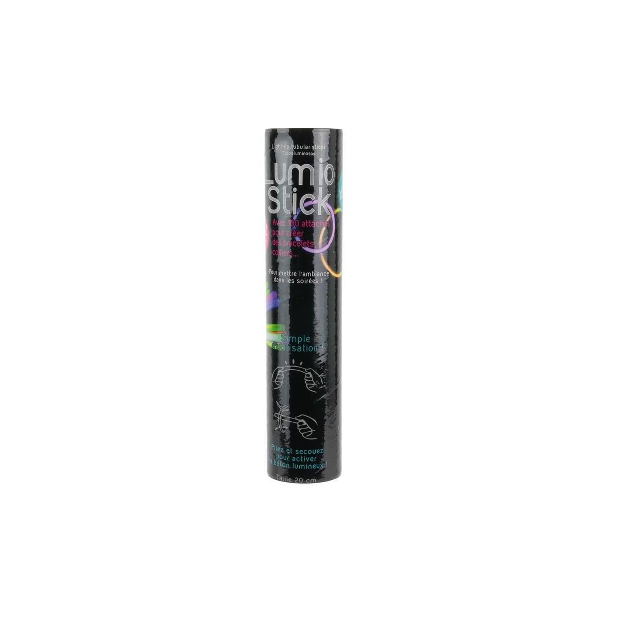 Voir la diapositive 2 : PARTY TIME Lot de 100 sticks  lumios  20cm multicolore