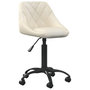 Voir la diapositive 1 : VIDAXL Chaise de bureau Creme Velours