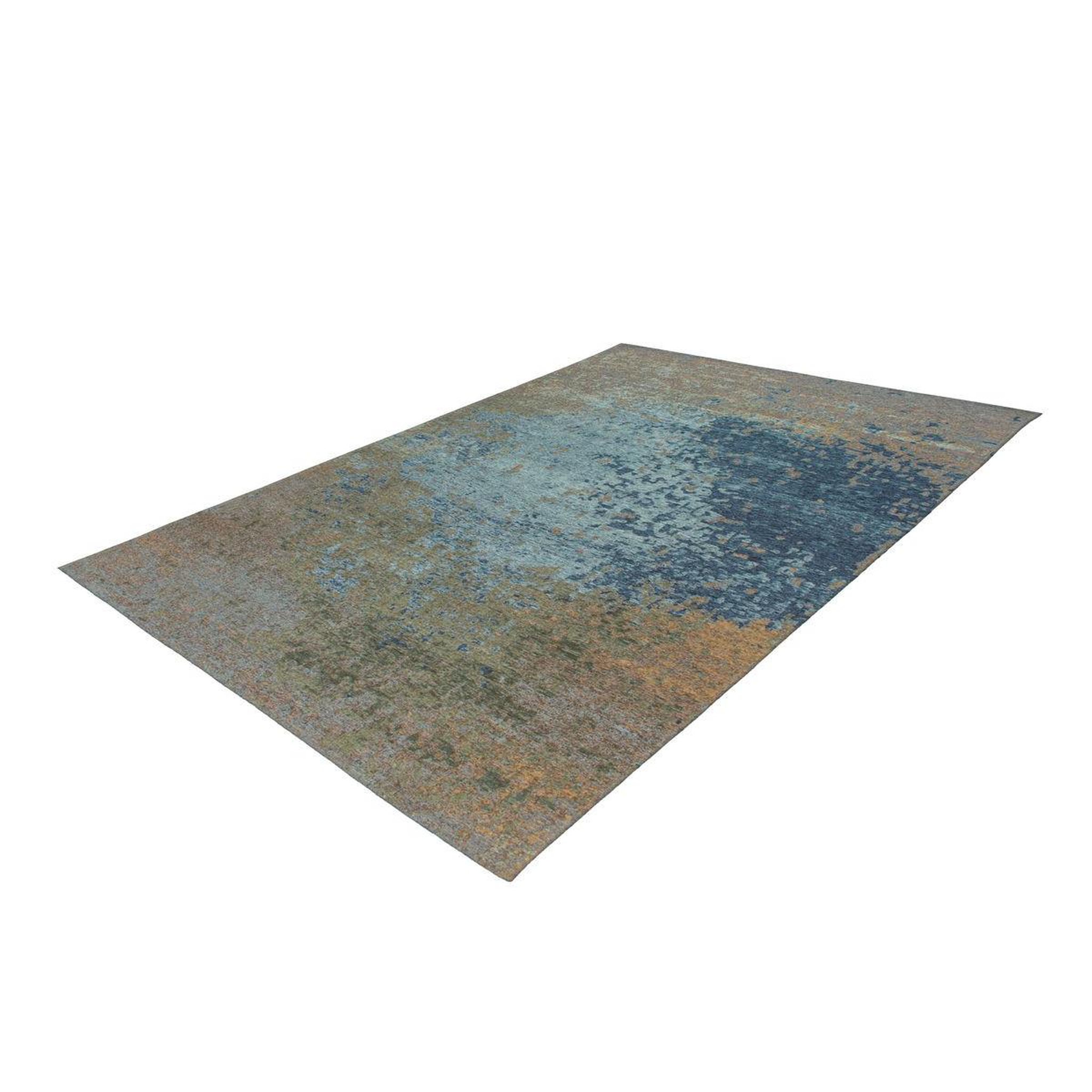 Voir la diapositive 4 : Paris Prix Tapis vintage à poils courts  blaze  bleu