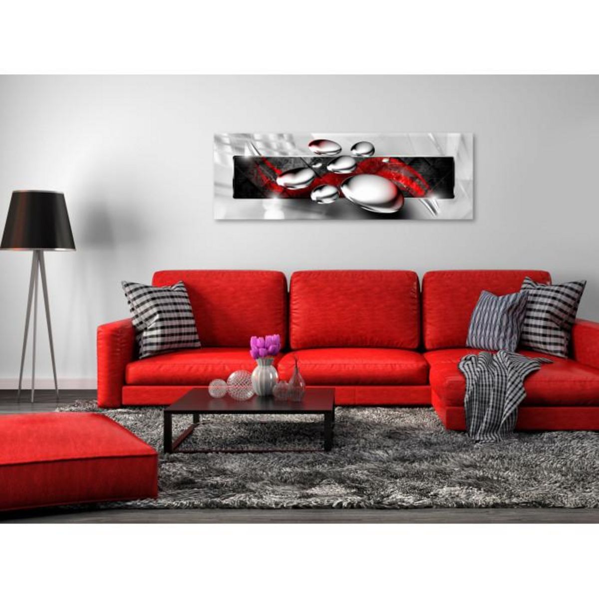 Paris Prix Tableau Imprimé  Shiny Stones Narrow Red