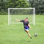 Voir la diapositive 2 : HOMCOM But de football cage de foot but futsal - dim. 3L x 1,2l x 2H m - PVC blanc
