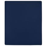 VIDAXL Drap-housse Jersey Bleu marine 180x200 cm Coton