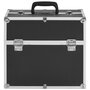 Voir la diapositive 3 : VIDAXL Mallette à maquillage 37x24x35 cm Noir Aluminium
