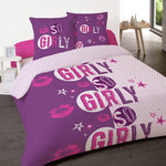 Dourev Housse de couette 240x220 Stars + 2 taies coton 52 fils