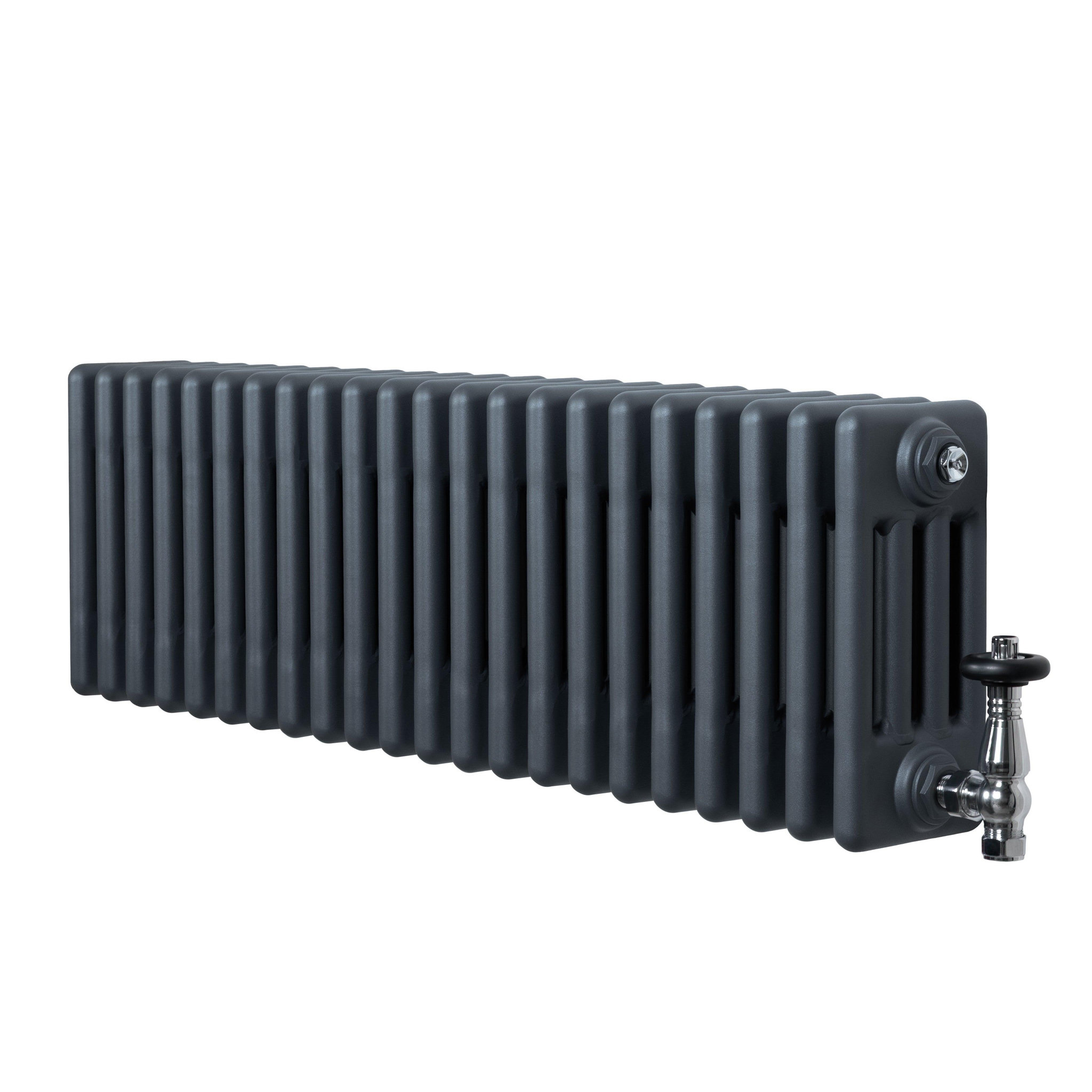 Voir la diapositive 1 : MONSTERSHOP Radiateur traditionnel à 4 colonnes & vannes - 300 x 1010 mm