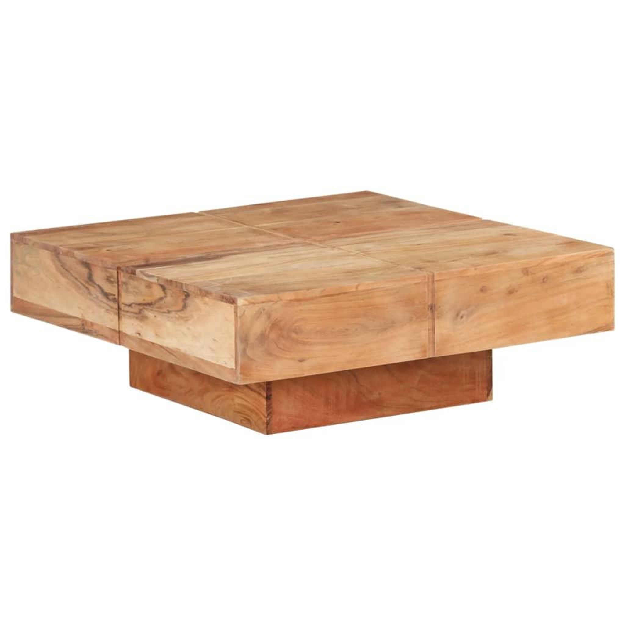 Voir la diapositive 1 : VIDAXL Table basse 80x80x28 cm Bois d'acacia massif